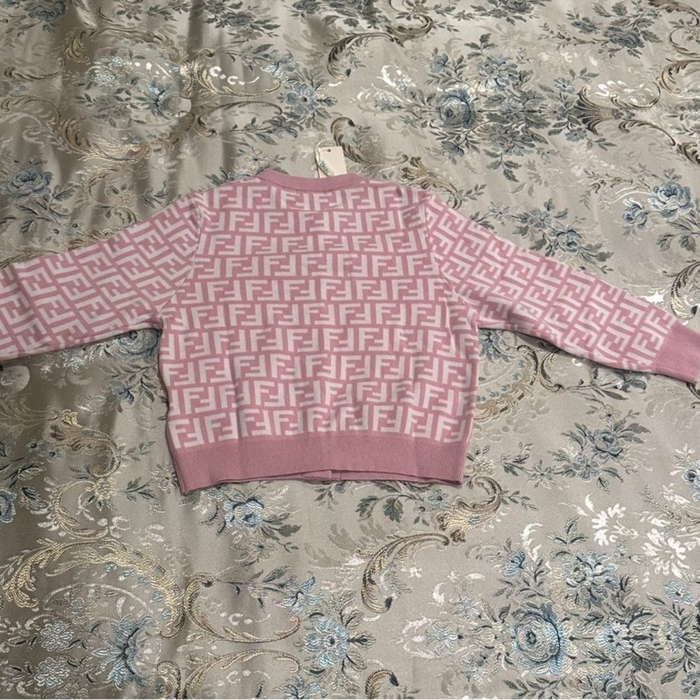 Fendi Light Pink Monogram Women's Sweater